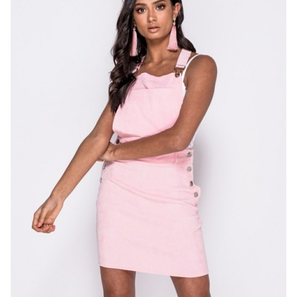 Last one!Sz. 8 left!! NWT pink cord dress overalls - Picture 4 of 4